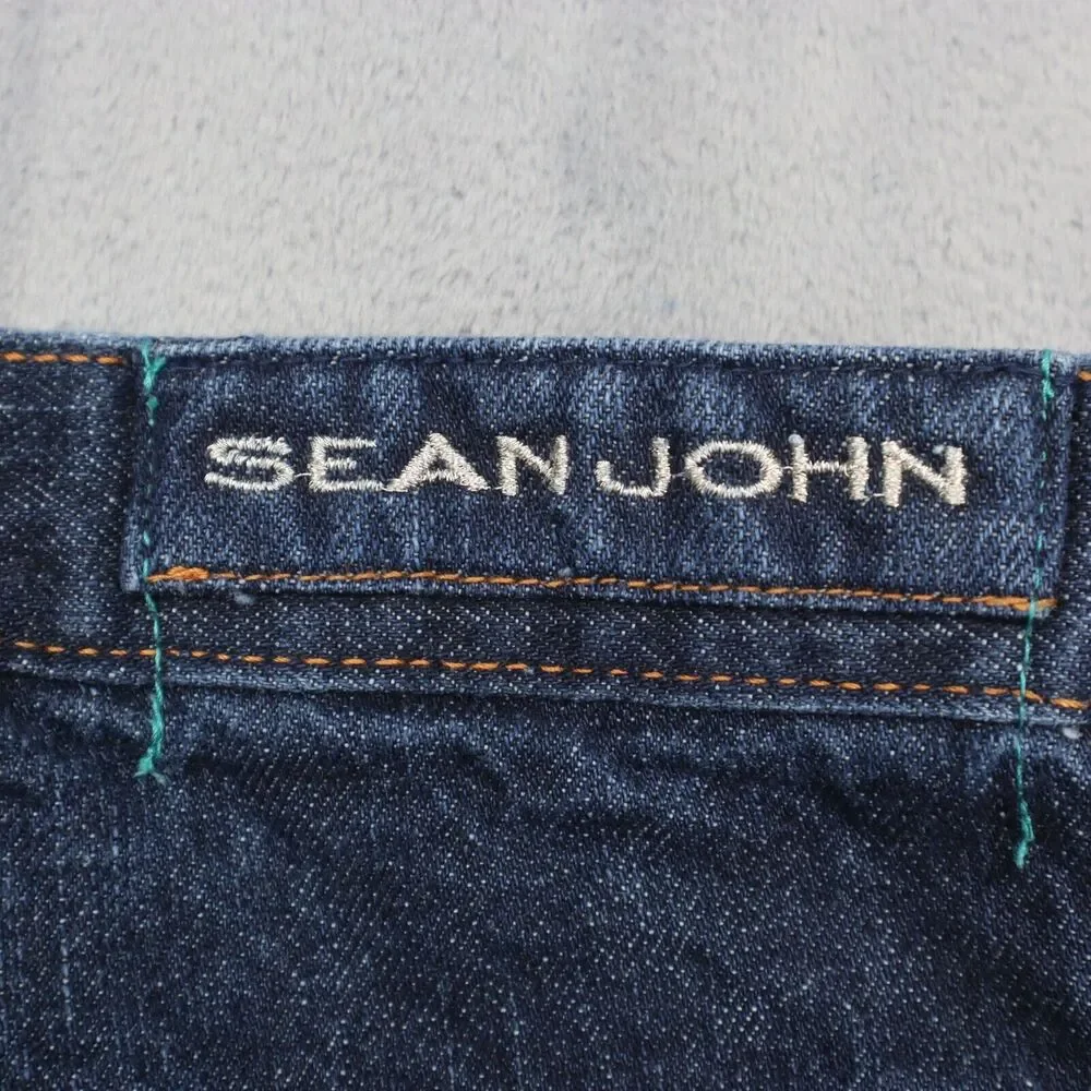 Sean John Jeans Youth 12 24x26 Boys Blue Denim Long Pants Dark Wash Baggy